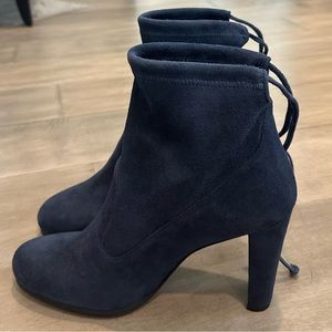 Blue Stuart Weitzman heeled booties. Size 7 1/2 M